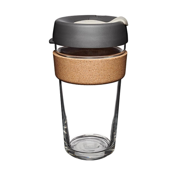 KeepCup Brew Cork Tempered Glass Cup L/16oz/454ml - Press  Fixed Size