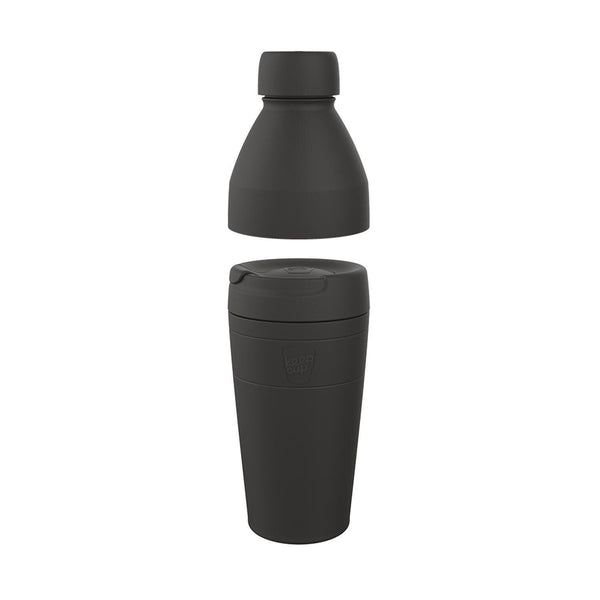 KeepCup Helix Kit Thermal Stainless Steel Reusable Cup L/16oz/454ml Bottle?22oz/660ml - Black  Fixed Size