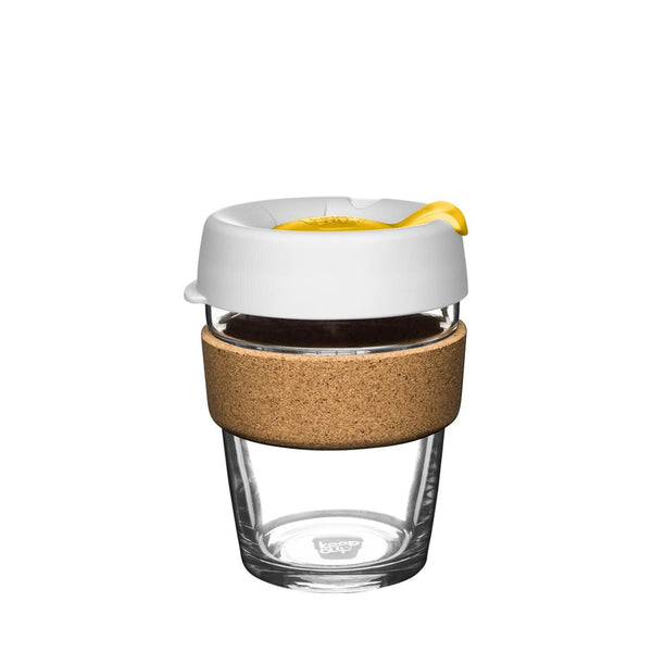 KeepCup Brew Cork Tempered Glass Cup M/12oz/340ml - The Egg  Fixed Size