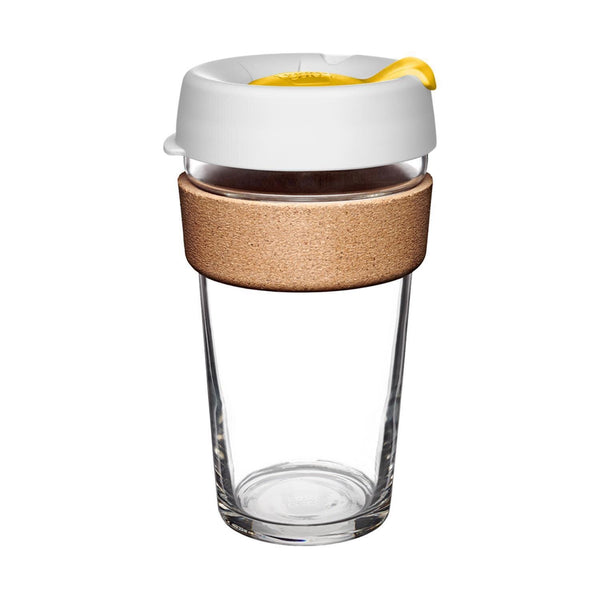 KeepCup Brew Cork Tempered Glass Cup L/16oz/454ml - The Egg  Fixed Size