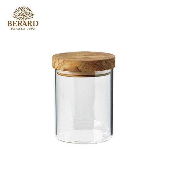 Berard Jar Borosilicate Glass w/ Olive Wood Lid 600ml  Fixed Size