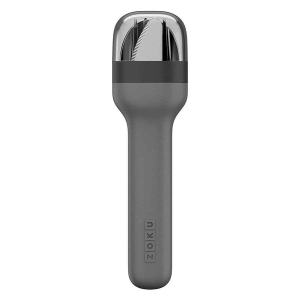 ZOKU Stainless Steel Pocket Utensil Set (Includes Spoon, Fork, Knife) - Charcoal  Fixed Size