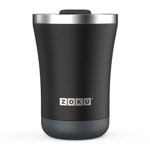 ZOKU Stainless Steel Powder Coated 3-in-1 Vacuum Insulated Tumbler 350ml - Black  Fixed Size