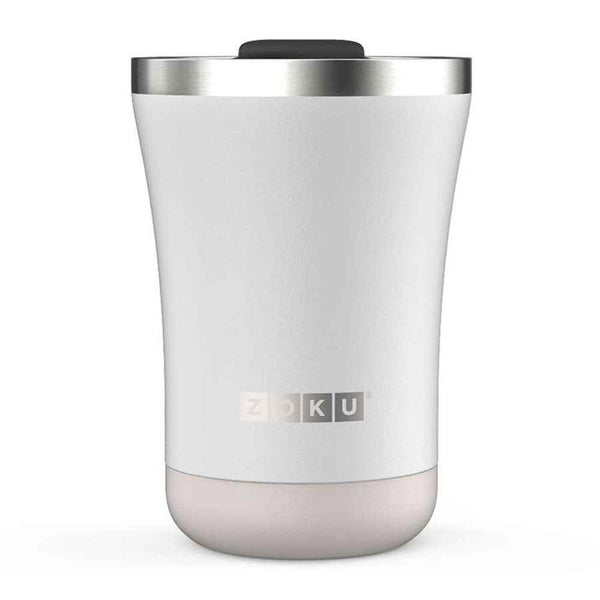 ZOKU Stainless Steel Powder Coated 3-in-1 Vacuum Insulated Tumbler 350ml - White  Fixed Size