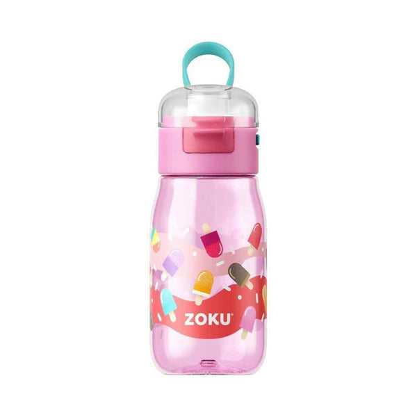 ZOKU Kids Flip Gulp Bottle 475ml - Pink Pops  Fixed Size