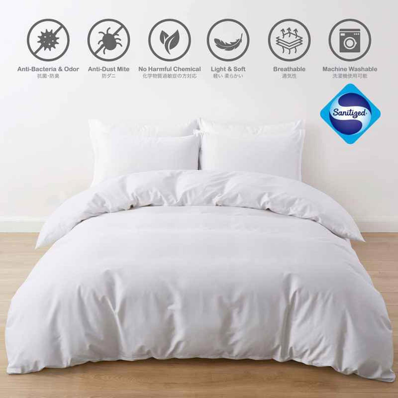 Momomi Anti-Allergy Anti-Dust Mite Bedding Set (White) Single  Double