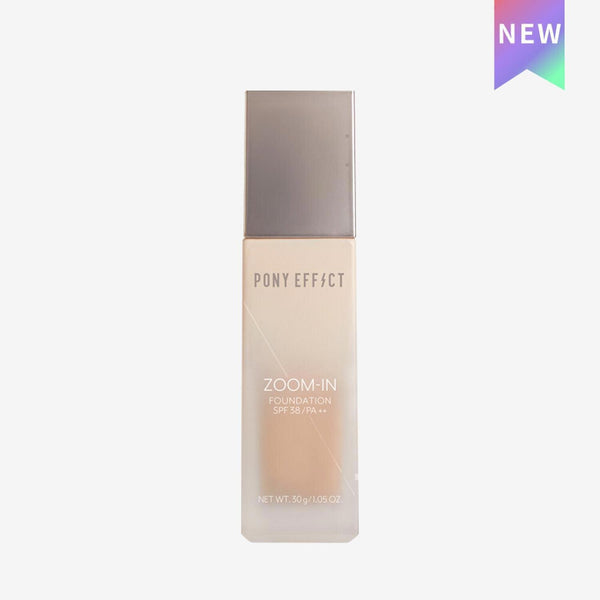 Pony Effect ZOOM-IN FOUNDATION SPF38/PA++?#FULL COVERAGE/MATTE 1pc?30g  001 FAIR IVORY