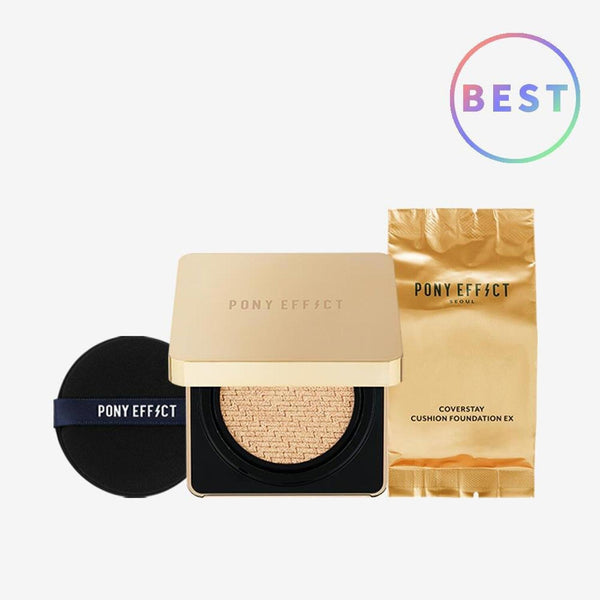 Pony Effect COVERSTAY CUSHION FOUNDATION EX (Refill 15g)??001 ROSY IVORY? 1pc?15g x2  003 ??? NUDE BE