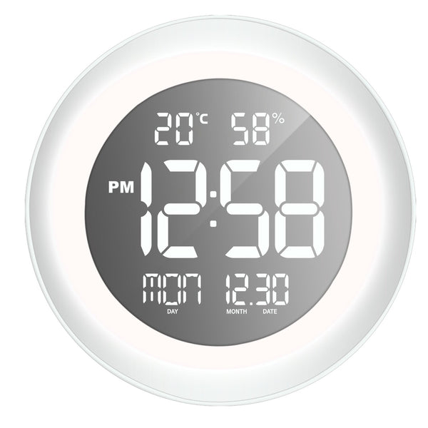 Nid Model E8149-CT-RH  LED Round Wall Clock with Mood Light  Fixed Size