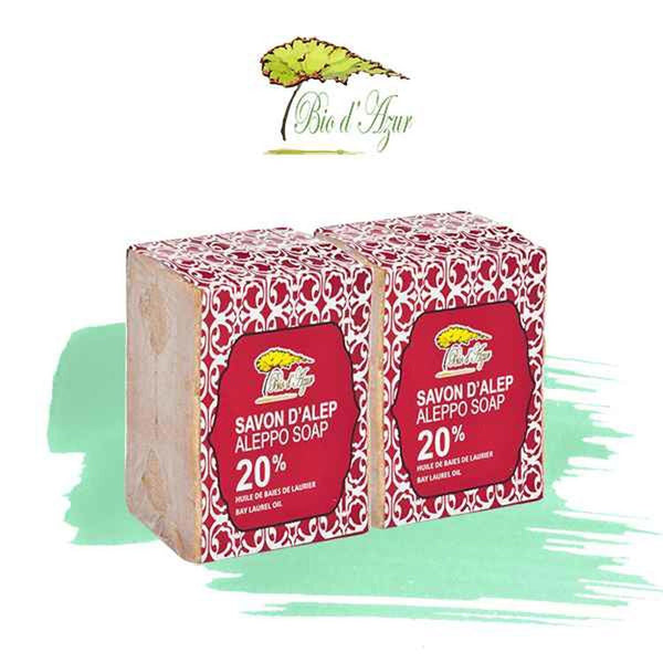 Bio d'Azur ?Combo Offer?Aleppo Handmade Soap 20% Laurel Oil x 2pcs  Fixed Size