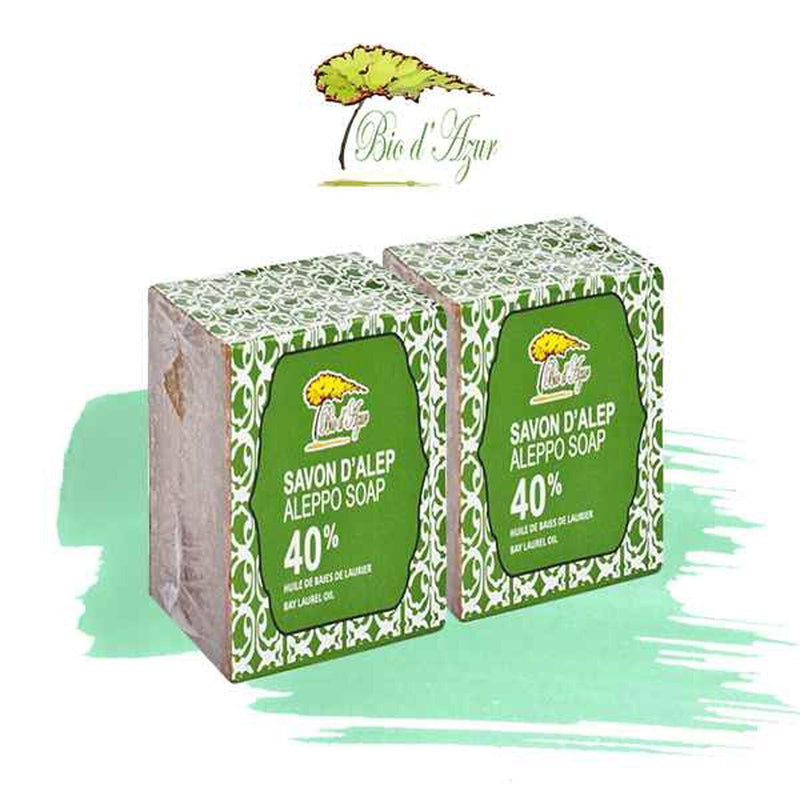 Bio d'Azur ?Combo Offer?Aleppo Handmade Soap- 40% Laurel Oil x 2pcs  Fixed Size