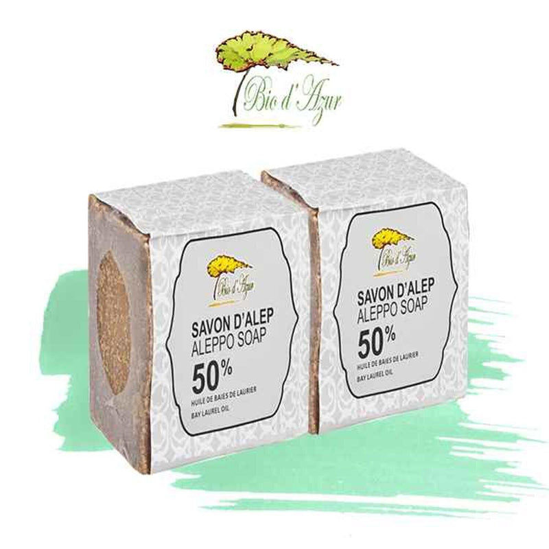 Bio d'Azur ?Combo Offer?Aleppo Handmade Soap- 50% Laurel Oil x 2pcs  Fixed Size