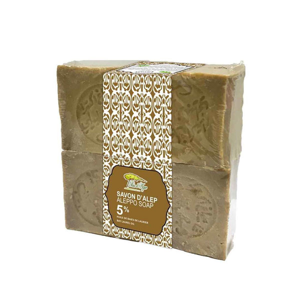 Bio d'Azur ?4pcs Best Price?Aleppo Handmade Soap- 5% Laurel Oil  Fixed Size
