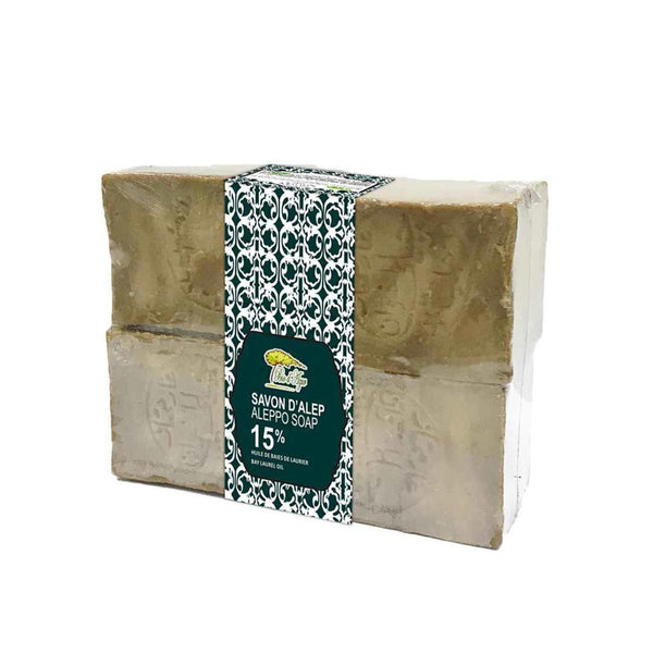Bio d'Azur ?4pcs Best Price?Aleppo Handmade Soap- 15% Laurel Oil  Fixed Size