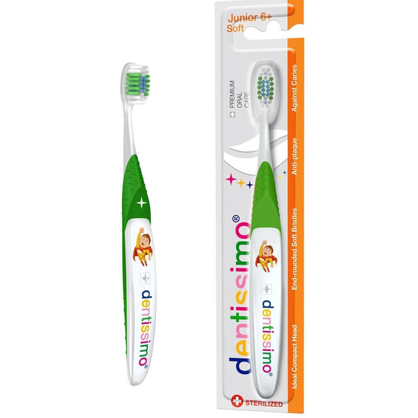 dentissimo Junior 6+ Years Medium Bristles 2Pcs(Green)  2pcs