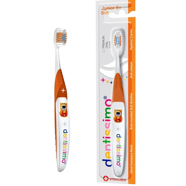 dentissimo Junior 6+ Years Medium Bristles 2Pcs(Orange)  2pcs