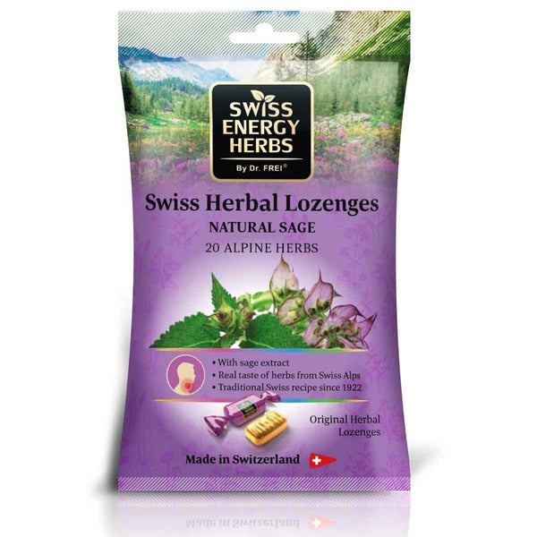 SWISS ENERGY Herbal Lozenges - 20Herbs + Sage  75g
