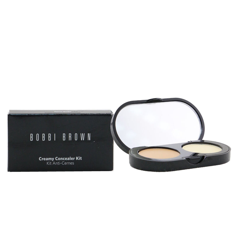 Bobbi Brown New Creamy Concealer Kit - Warm Beige Creamy Concealer + Pale Yellow Sheer Finish Pressed Powder  3.1g/0.11oz