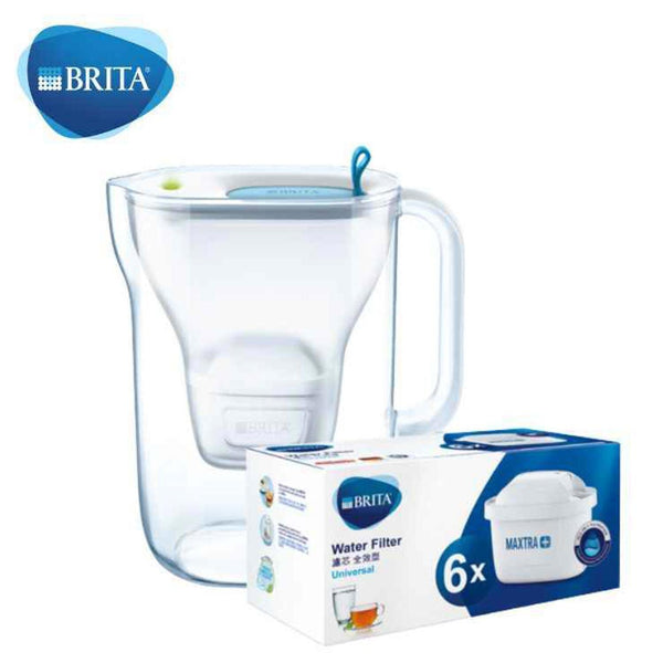 BRITA BRITA Style XL 3.6L LED water filter jug with pack 6 filter - blue  blue - Fixed Si