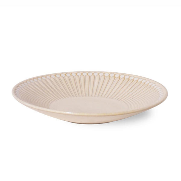 Minoro Touki Minoyaki Ultra Light 14.7CM Ceramic Dish (Beige)  Beige