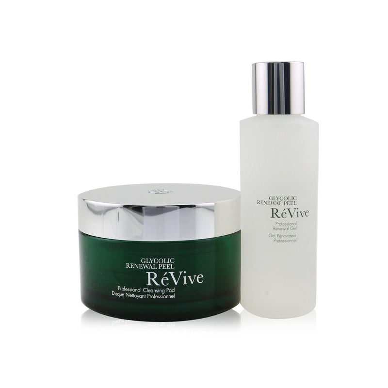 ReVive Glycolic Renewal Peel Professional System: Cleansing Pad 30pads + Renewal Gel 118ml/4oz 