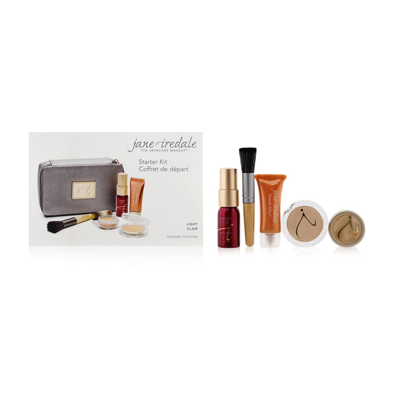 Jane Iredale Starter Kit (6 Pieces): 1xPrimer & Brighter, 1xLoose Mineral Powder, 1xMineral Foundation - # Light 