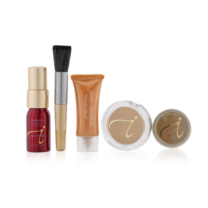 Jane Iredale Starter Kit (6 Pieces): 1xPrimer & Brighter, 1xLoose Mineral Powder, 1xMineral Foundation - # Medium Dark 