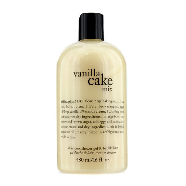 Philosophy Vanilla Cake Mix Shampoo, Shower Gel & Bubble Bath 480ml/16oz