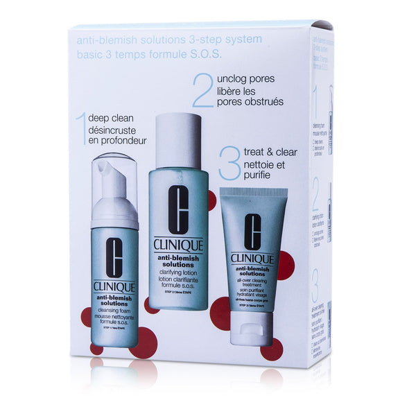 Clinique Anti-Blemish Solutions 3-Step System: Cleansing Foam + Clarifying Lotion + Clearing Treatment 