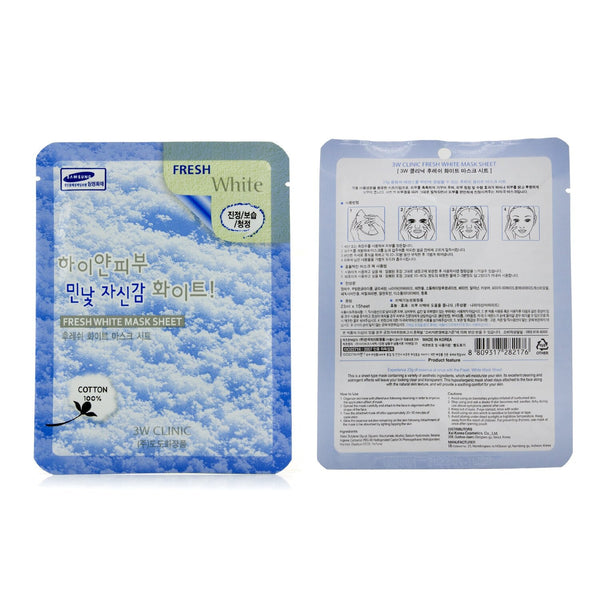 3W Clinic Mask Sheet - Fresh White 