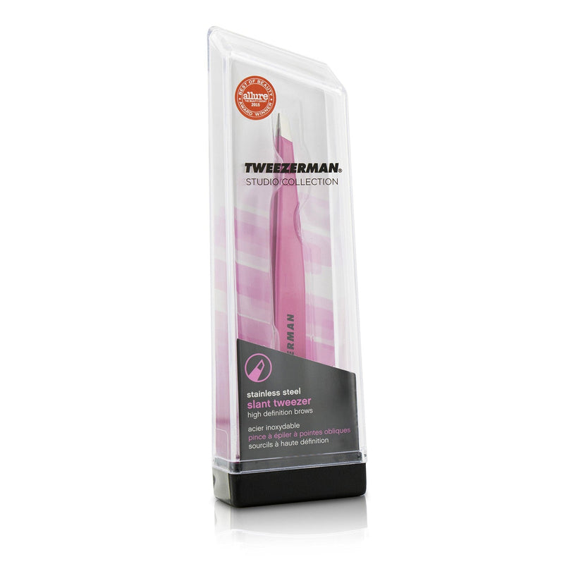 Tweezerman Slant Tweezer - Pink (Studio Collection)