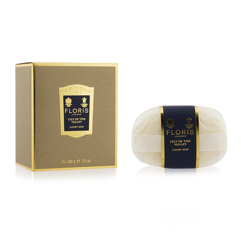 Floris Lily Of The Valley Luxury Soap  3x100g/3.5oz