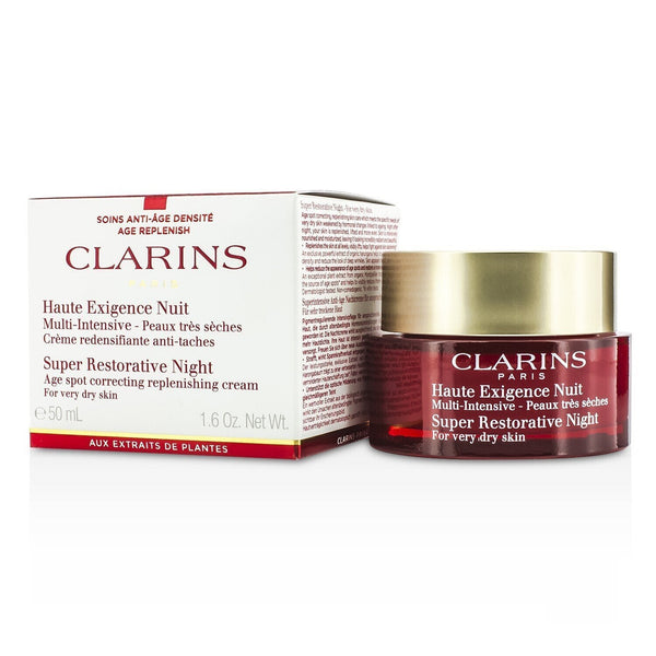 Clarins Super Restorative Night Age Spot Correcting Replenishing Cream - For Very Dry Skin 