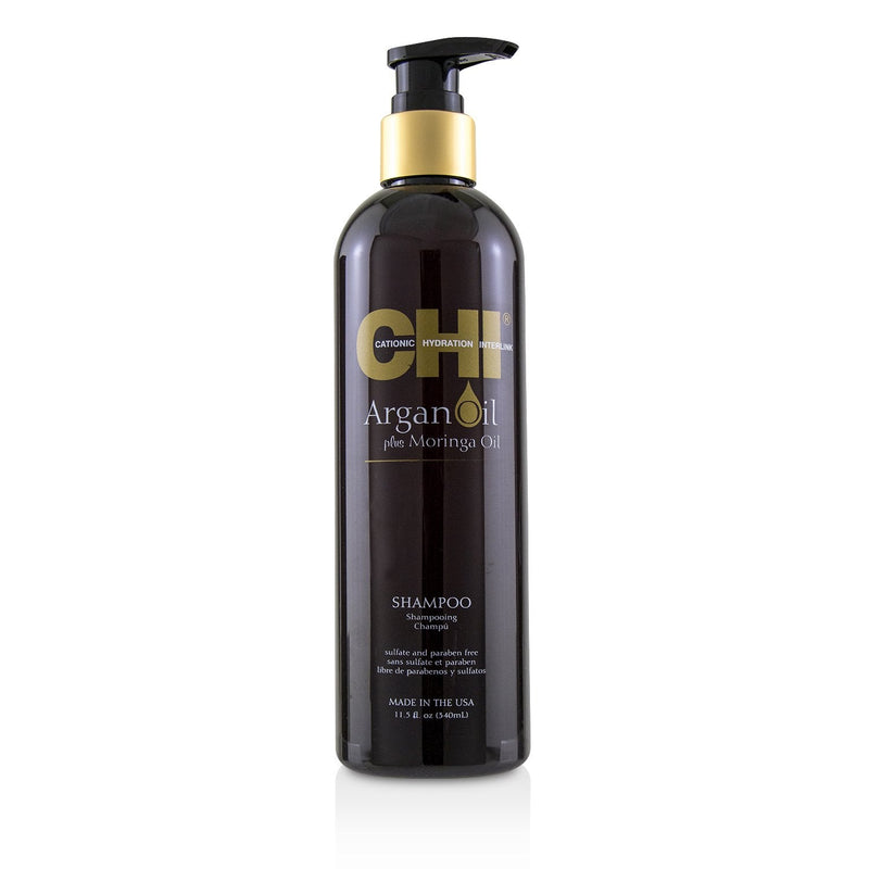 CHI Argan Oil Plus Moringa Oil Shampoo - Sulfate & Paraben Free 