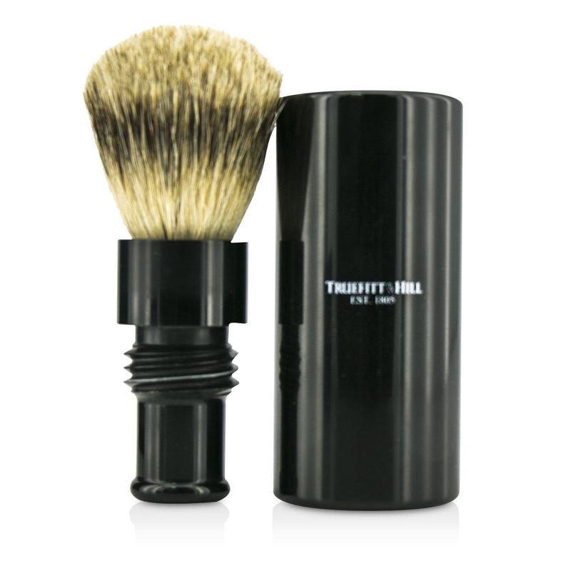 Truefitt & Hill Turnback Traveler Badger Hair Shave Brush - # Ebony 