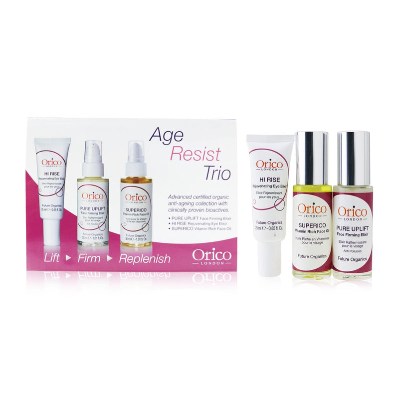 Orico London Age Resist Trio: Face Oil 30ml/1.01oz + Firming Elixir 30ml/1.01oz + Eye Elixir 25ml/0.85oz 