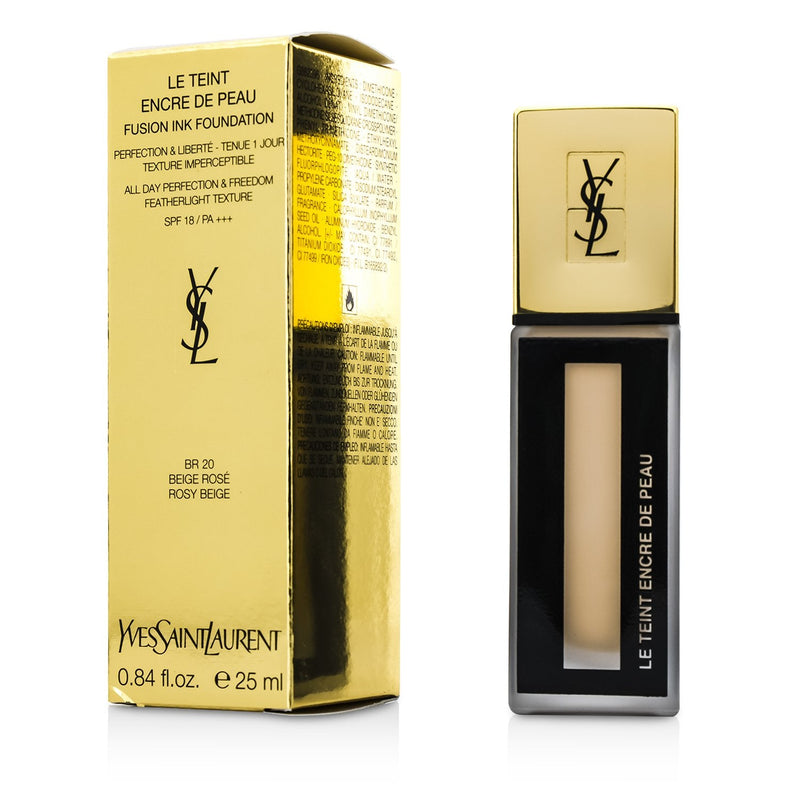 Yves Saint Laurent Le Teint Encre De Peau Fusion Ink Foundation SPF18 - # BR20 Beige Rose 