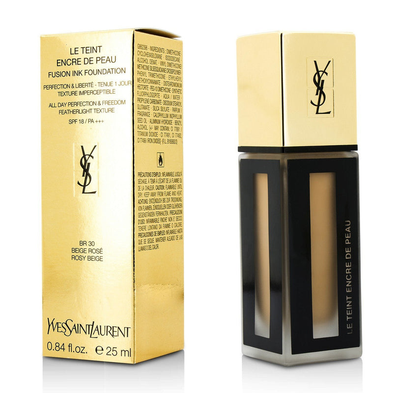 Yves Saint Laurent Le Teint Encre De Peau Fusion Ink Foundation SPF18 - # BR30 Beige Rose 