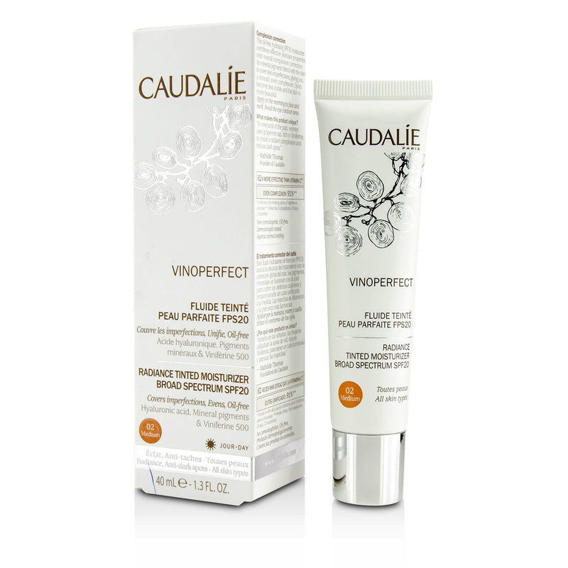 Caudalie Vinoperfect Radiance Tinted Moisturizer Broad Spectrum SPF 20 - #02 Medium 