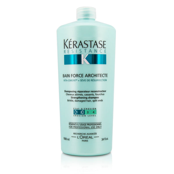 Kerastase Resistance Bain Force Architecte Strengthening Shampoo (For Brittle, Damaged Hair, Split Ends)  1000ml/34oz
