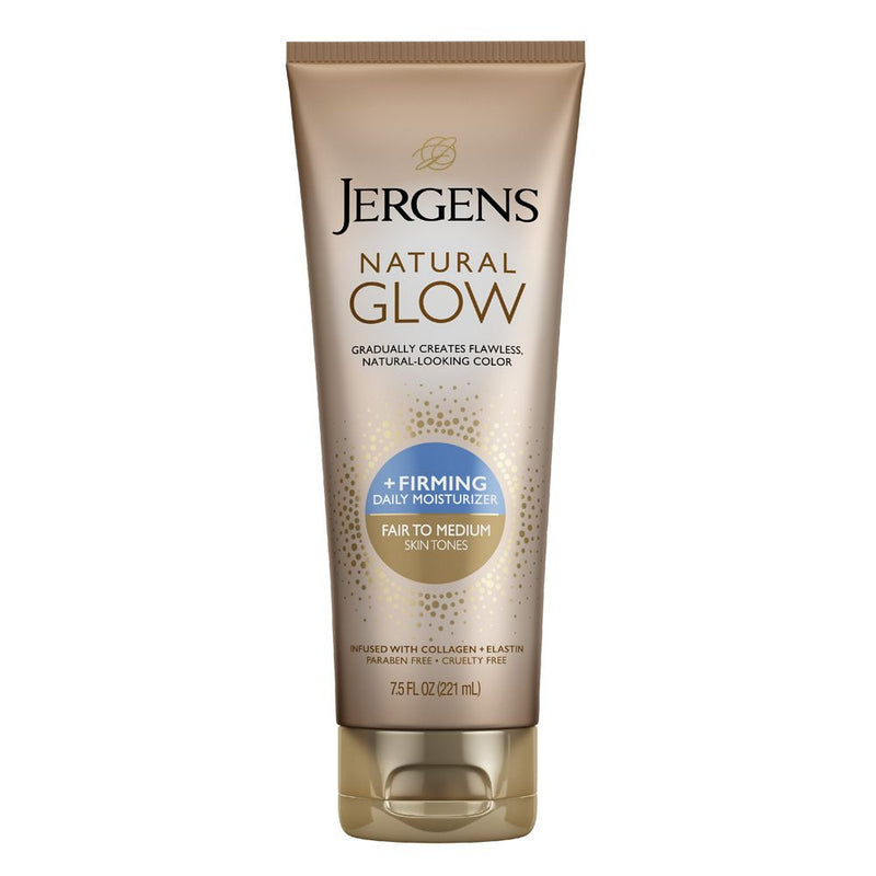 Jergens Natural Glow Skin Firming Moisturiser 221ml Medium To Tan