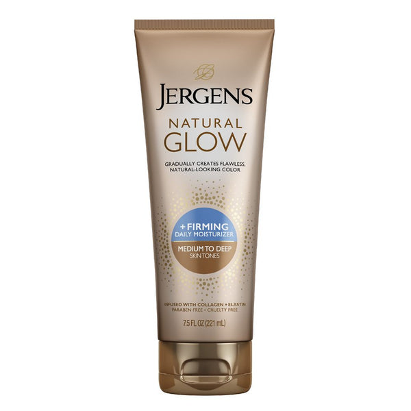 Jergens Natural Glow Skin Firming Moisturiser 221ml - Medium To Tan
