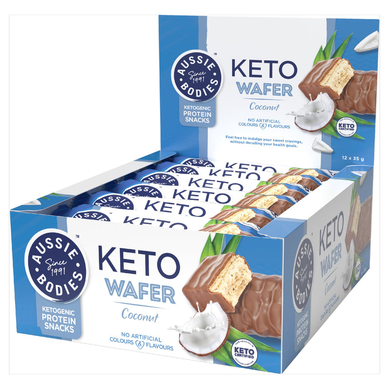 Aussie Bodies Keto Wafer Coconut 35gx12