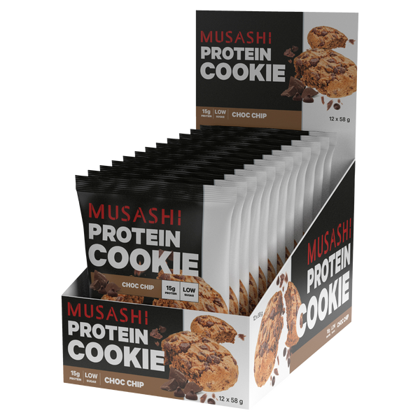 Musashi  Protein Cookie Choc Chip 58g X 12
