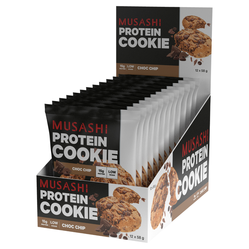 Musashi  Protein Cookie Choc Chip 58g X 12