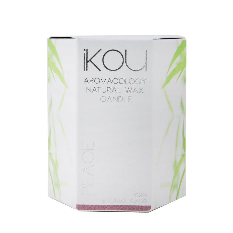 iKOU Eco-Luxury Aromacology Natural Wax Candle Glass - Calm (Lemongrass & Lime) 