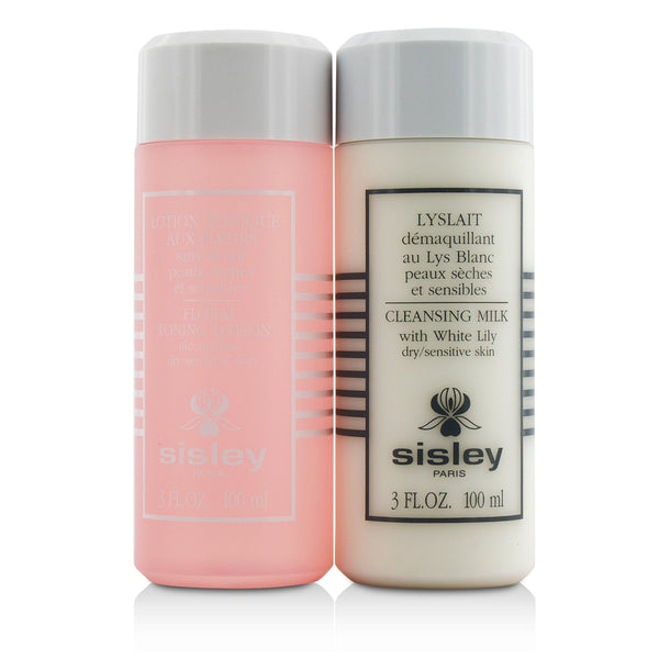 Sisley Cleansing Duo Travel Selection Set: Cleansing Milk w/ White Lily 100ml/3oz + Floral Toning Lotion 100ml/3oz 