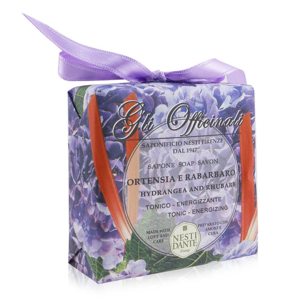 Nesti Dante Gli Officinali Soap - Hydrangea & Rhubarb - Tonic & Energizing 