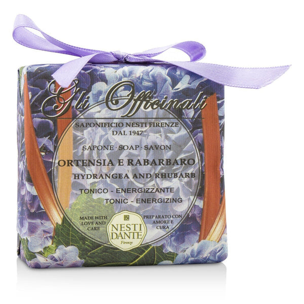 Nesti Dante Gli Officinali Soap - Hydrangea & Rhubarb - Tonic & Energizing 