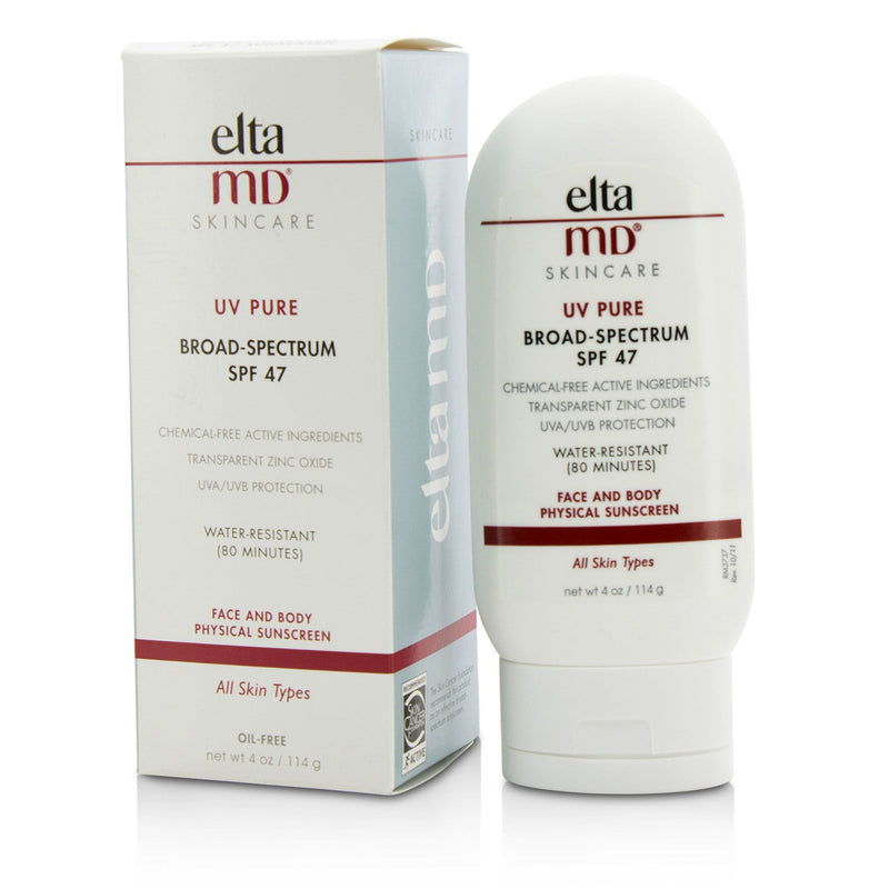 EltaMD UV Pure Water-Resistant Face & Body Physical Sunscreen SPF 47  114g/4oz